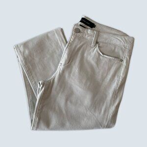 Calvin Klein White/Light Grey Jeans Size 10